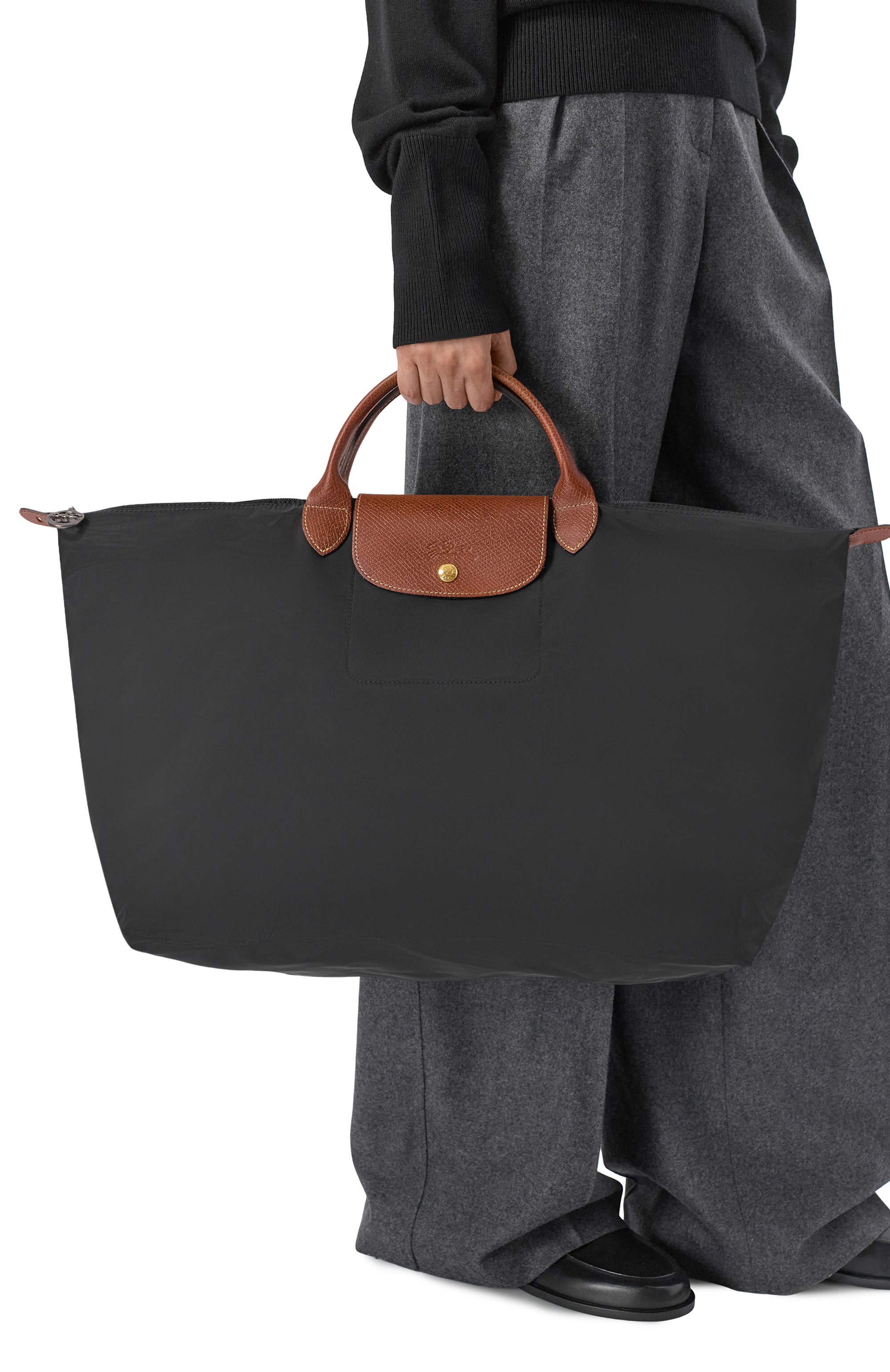 Сумка le pliage original large LONGCHAMP черного цвета по цене 25150 руб., арт. L1624089/089, фото 2 Сумка le pliage original large LONGCHAMP, арт. L1624089/089, фото 2