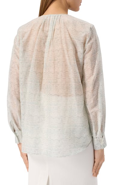 Блузка из хлопка и шелка KITON, арт. D51419K0927E01, фото 4