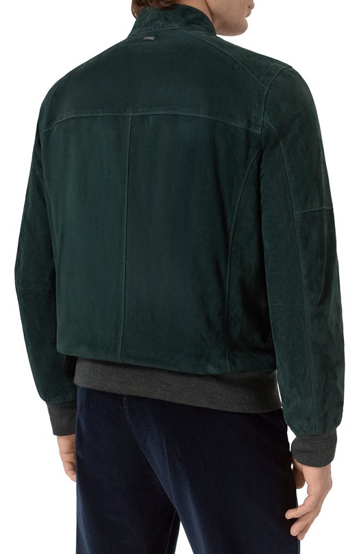 Замшевый бомбер Windsor B0RELL03-L/1300160L Зелёный  B0RELL03-L/1300160L Фото 4