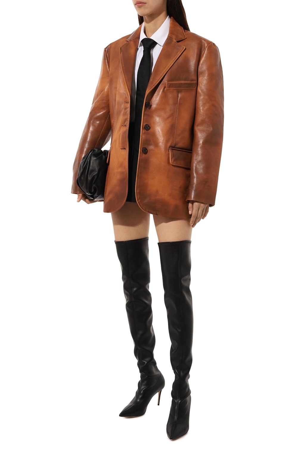 Кожаный жакет GIUSEPPE DI MORABITO коричневого цвета по цене 185000 руб., арт. 03PFJA103P 03339, фото 2 Кожаный жакет GIUSEPPE DI MORABITO, арт. 03PFJA103P 03339, фото 2