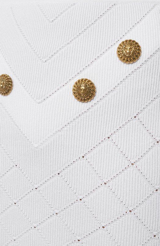 Юбка из вискозы Balmain CF1LB004/KF53 Белый  CF1LB004/KF53 Фото 5