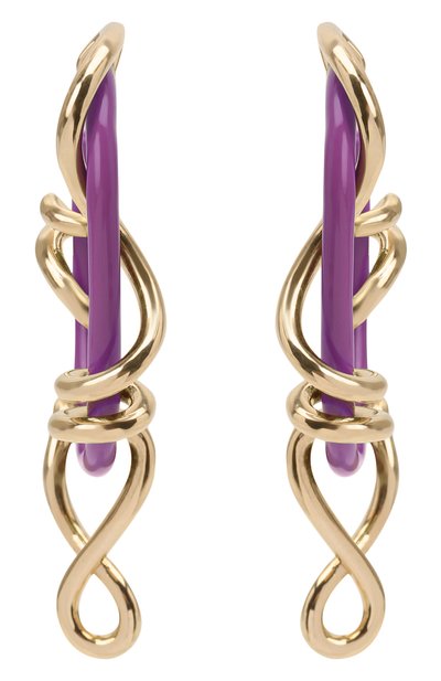 Серьги BEA BONGIASCA фиолетового цвета по цене 110500 руб., арт. VE280YG-P/M, фото 4 Серьги BEA BONGIASCA, арт. VE280YG-P/M, фото 4
