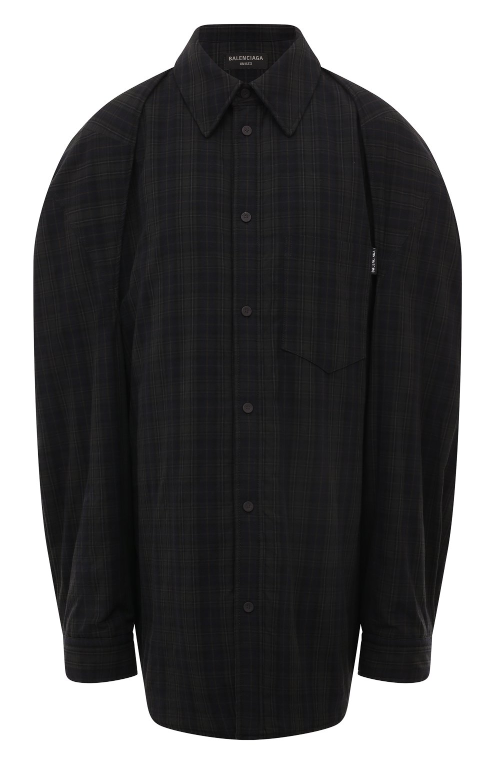 Хлопковая рубашка BALENCIAGA черного цвета по цене 243500 руб., арт. 751728/T0M17, фото 1 Хлопковая рубашка BALENCIAGA, арт. 751728/T0M17, фото 1