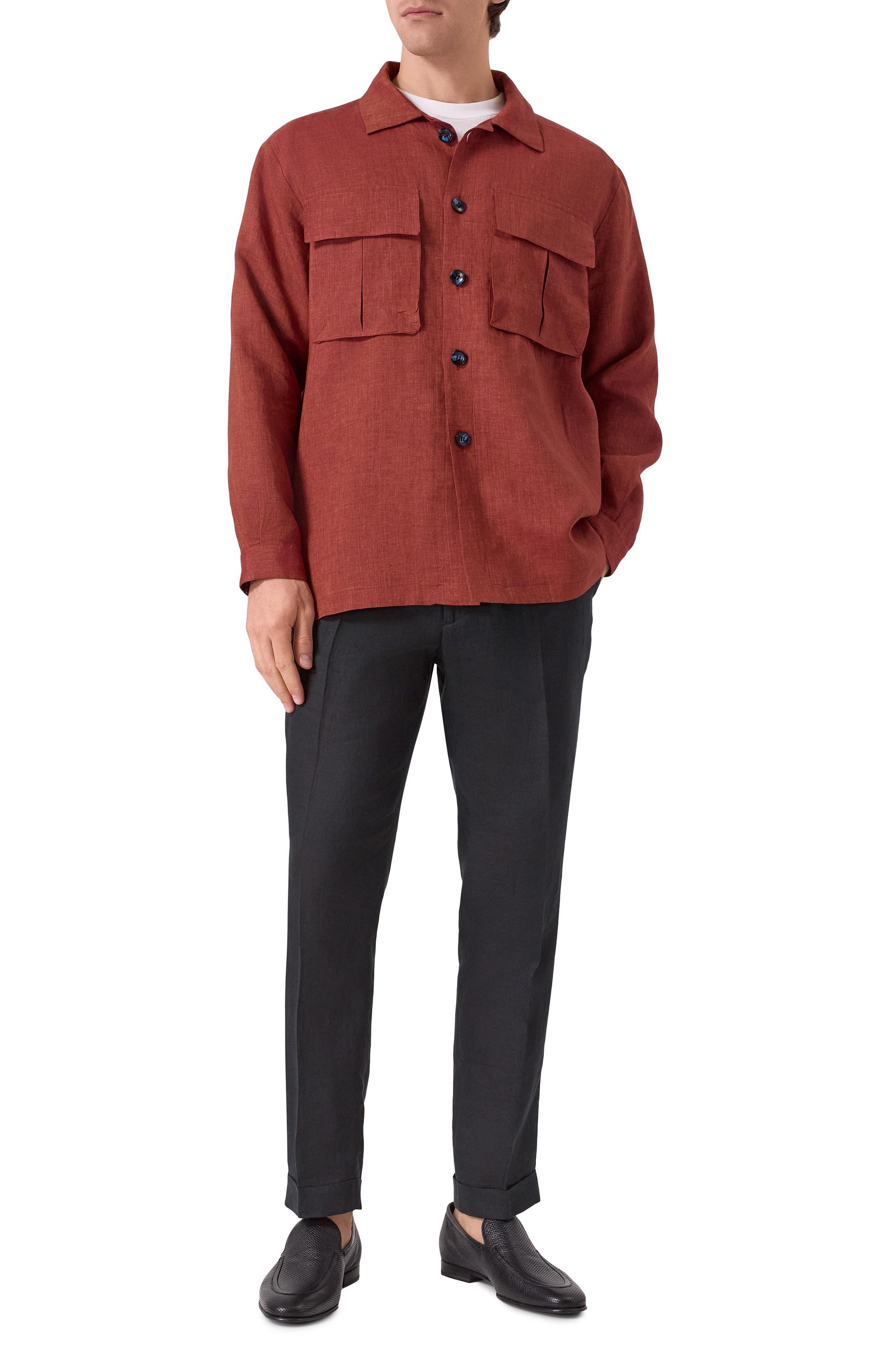 Кожаные лоферы BARRETT, арт. 171U002.3/CERV0, фото 2