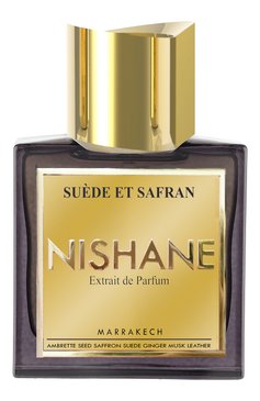 Духи suede et safran (50ml) NISHANE бесцветного цвета, арт. 8681008055531 | Фото 1 (Тип продукта - парфюмерия: Духи; Региональные ограничения белый список (Axapta Mercury): Не проставлено; Нос: Не проставлено; Тип аромата: Кожаный; Ограничения доставки: flammable)