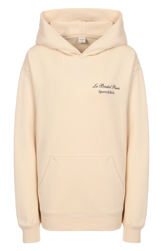 Хлопковое худи Sporty & Rich x Le Bristol Sporty and Rich ST070517619CR01 Кремовый ST070517619CR01