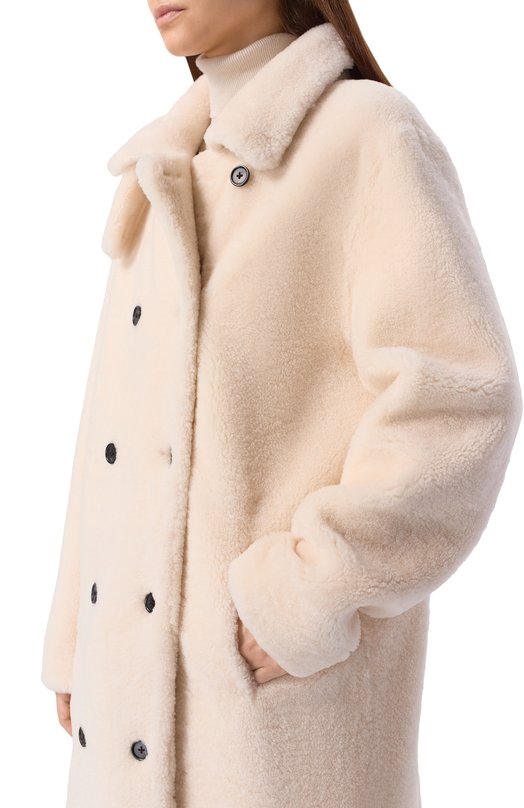 Дубленка из овчины Addicted MK330L Кремовый  MK330L Фото 5