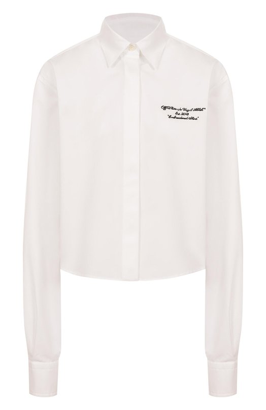 Хлопковая рубашка Off-White 0WGE02AS25FAB0010110 Белый 0WGE02AS25FAB0010110