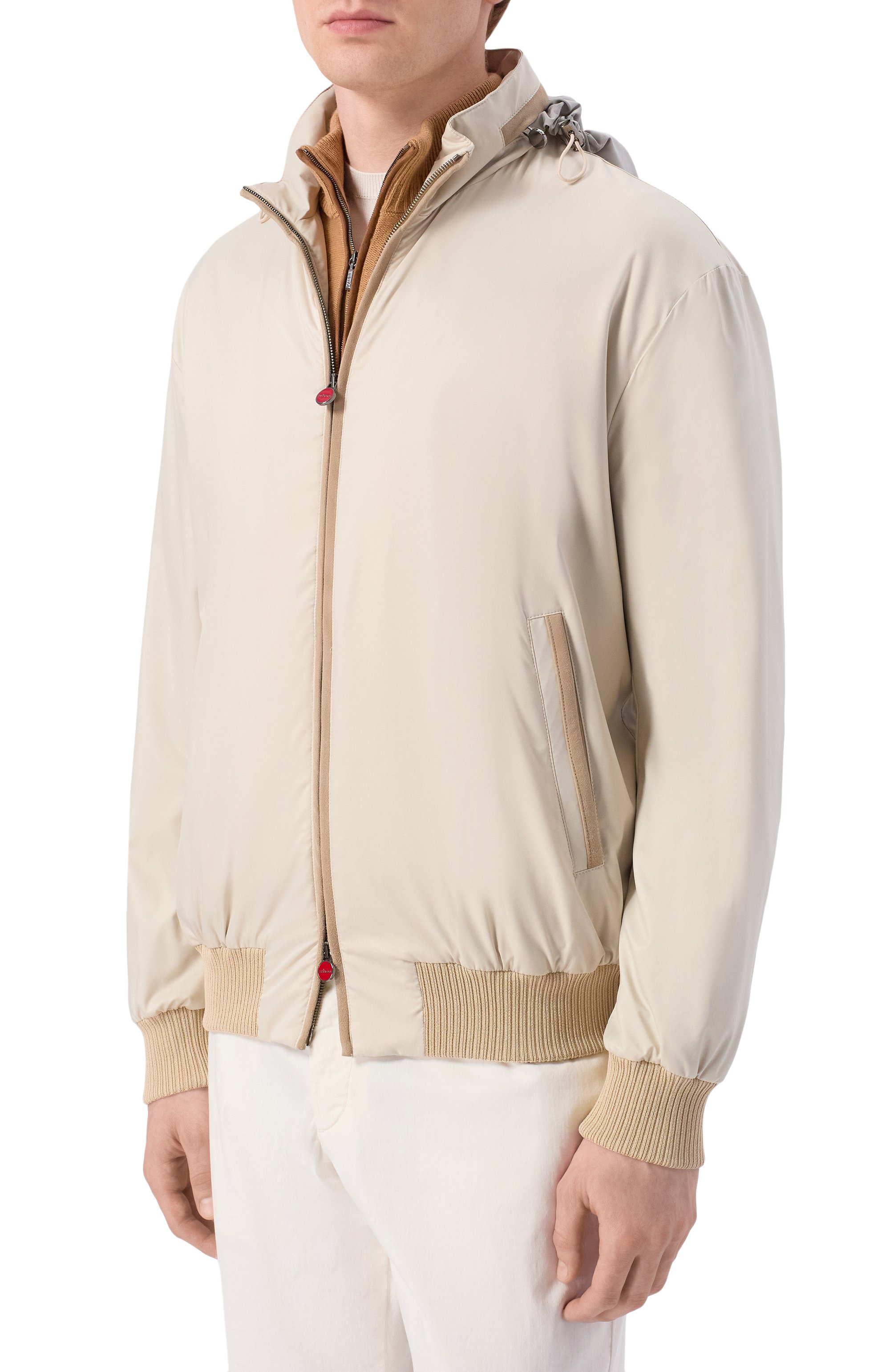 Бомбер KITON кремового цвета по цене 539500 руб., арт. UW2314V0822H, фото 3 Бомбер KITON, арт. UW2314V0822H, фото 3