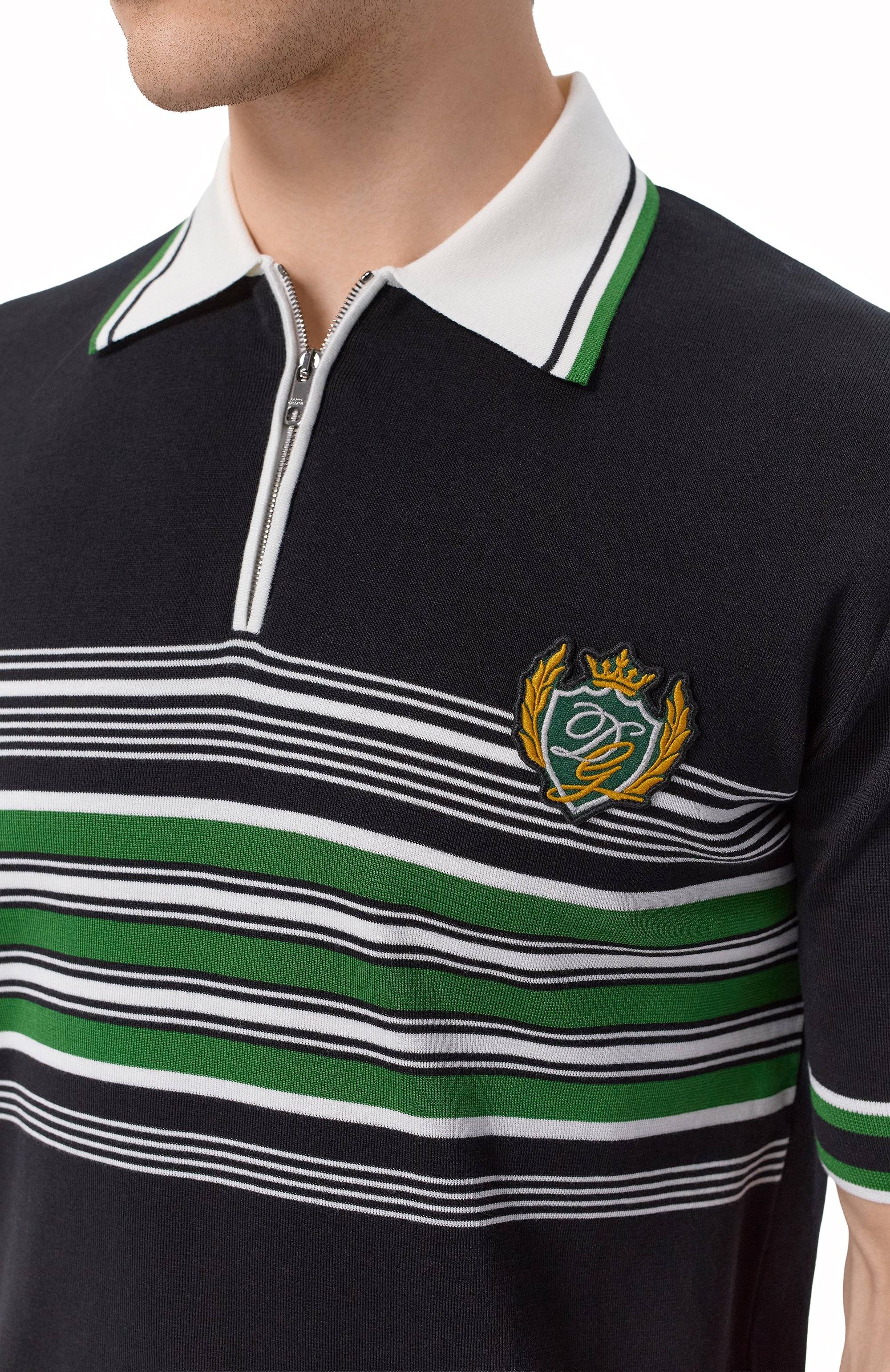 Поло из шелка и хлопка DOLCE & GABBANA, арт. GXZ92Z/JGMFH, фото 5