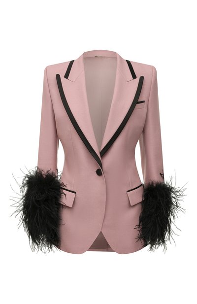 Женский шерстяной жакет с отделкой перьями GUCCI, арт. 681113/Z8AVY