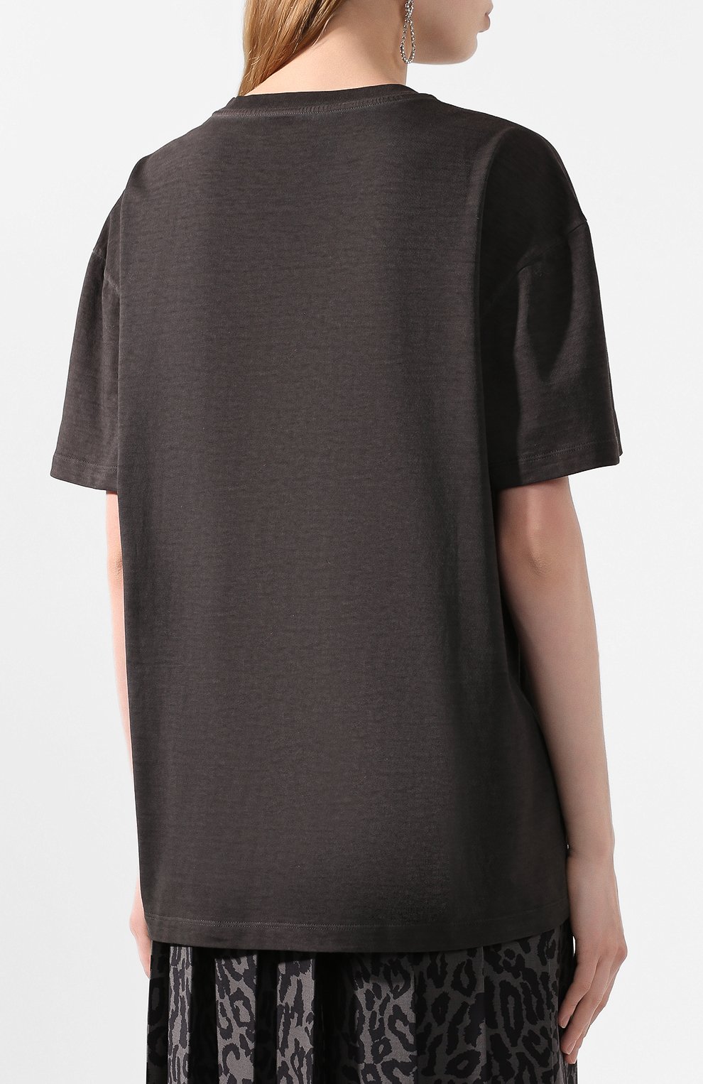 Хлопковая футболка MIU MIU, арт. MJN196-1WNO-F0002, фото 4