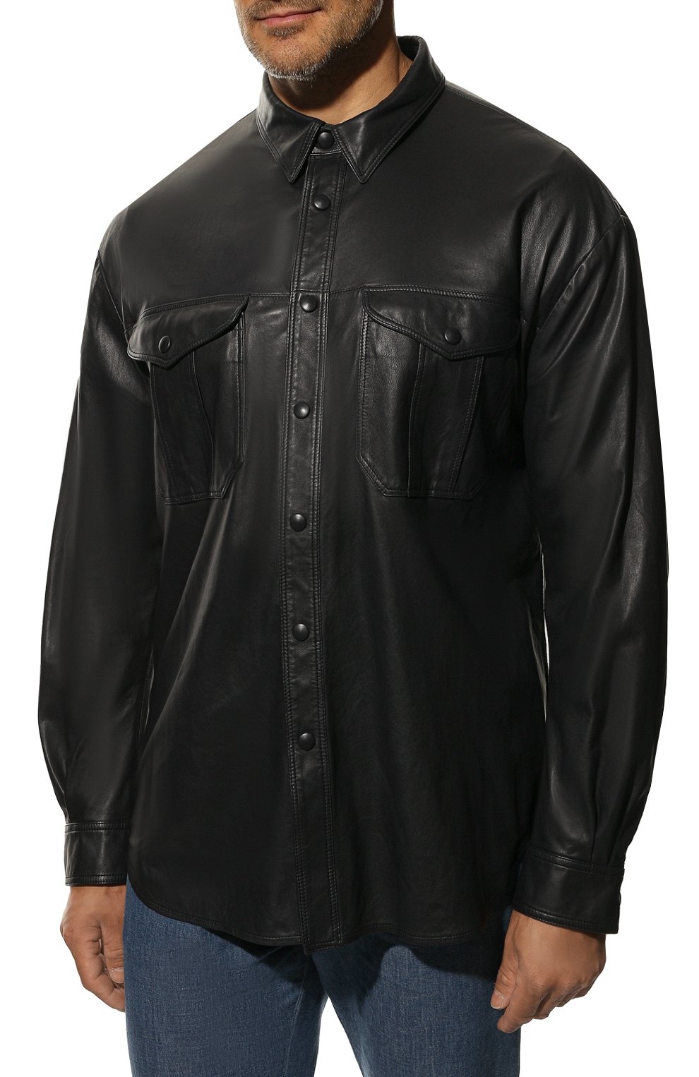Кожаная рубашка GIORGIO ARMANI, арт. ISC01P/ISP11, фото 3