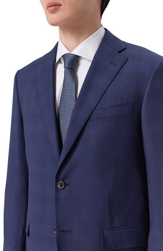 Шелковый галстук Canali 18/HJ04549 Синий  18/HJ04549 Фото 2