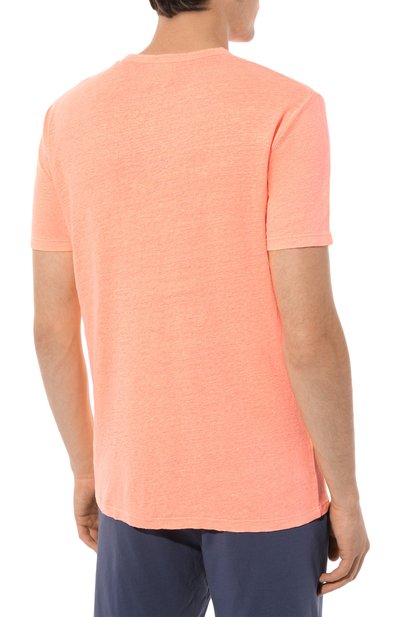 Льняная футболка MC2 SAINT BARTH оранжевого цвета по цене 9520 руб., арт. STBM/ECSTASEA/00006D, фото 4 Льняная футболка MC2 SAINT BARTH, арт. STBM/ECSTASEA/00006D, фото 4