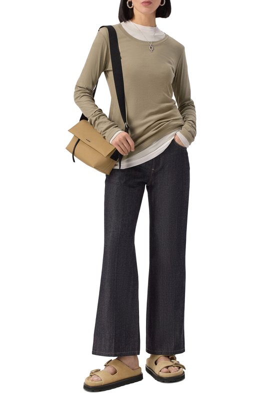Замшевые шлепанцы Jil Sander J44WP0026-P8213 Бежевый  J44WP0026-P8213 Фото 2
