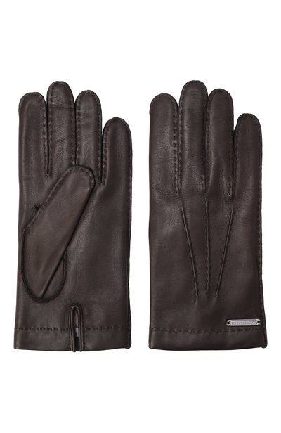 Кожаные перчатки CORNELIANI темно-коричневого цвета по цене 45900 руб., арт. 28Q305/2A20582, фото 2 Кожаные перчатки CORNELIANI, арт. 28Q305/2A20582, фото 2