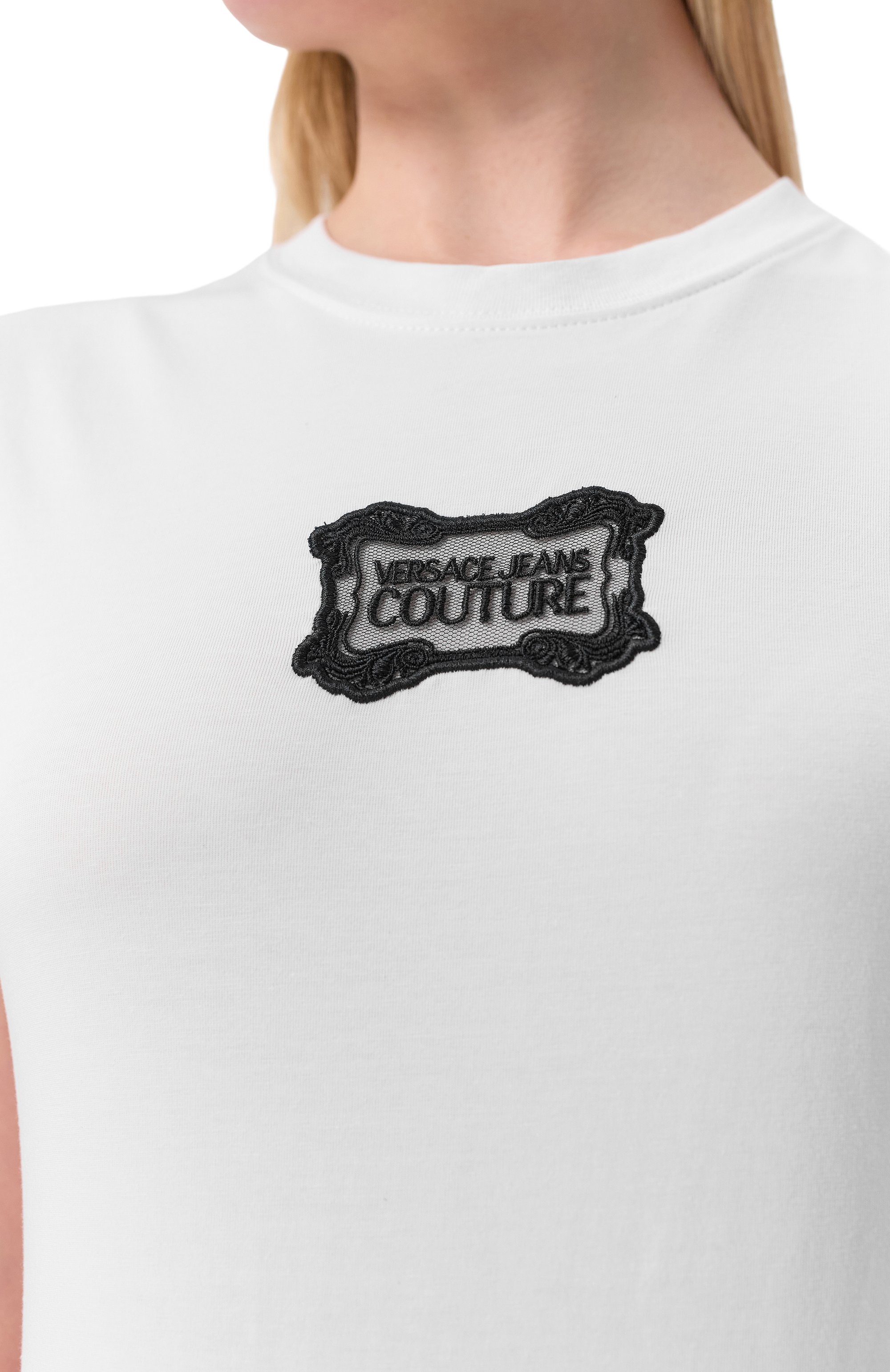 Хлопковая футболка VERSACE JEANS COUTURE, арт. 79HAHC01/CJ02C, фото 5