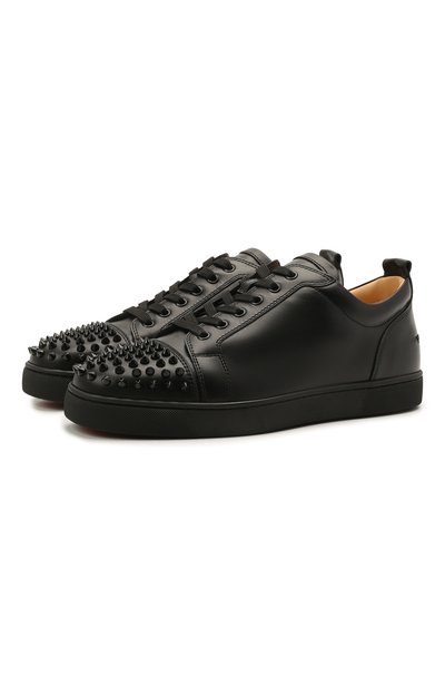 Мужские кожаные кеды louis junior spikes CHRISTIAN LOUBOUTIN, арт. 1130573/L0UIS JUNI0R SPIKES FLAT