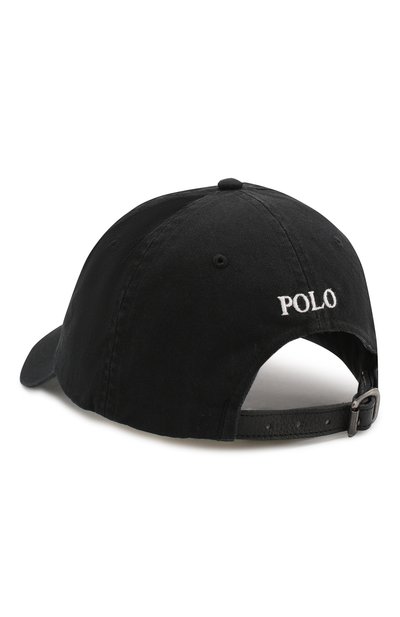 Хлопковая бейсболка POLO RALPH LAUREN черного цвета по цене 6845 руб., арт. 710673584, фото 2 Хлопковая бейсболка POLO RALPH LAUREN, арт. 710673584, фото 2