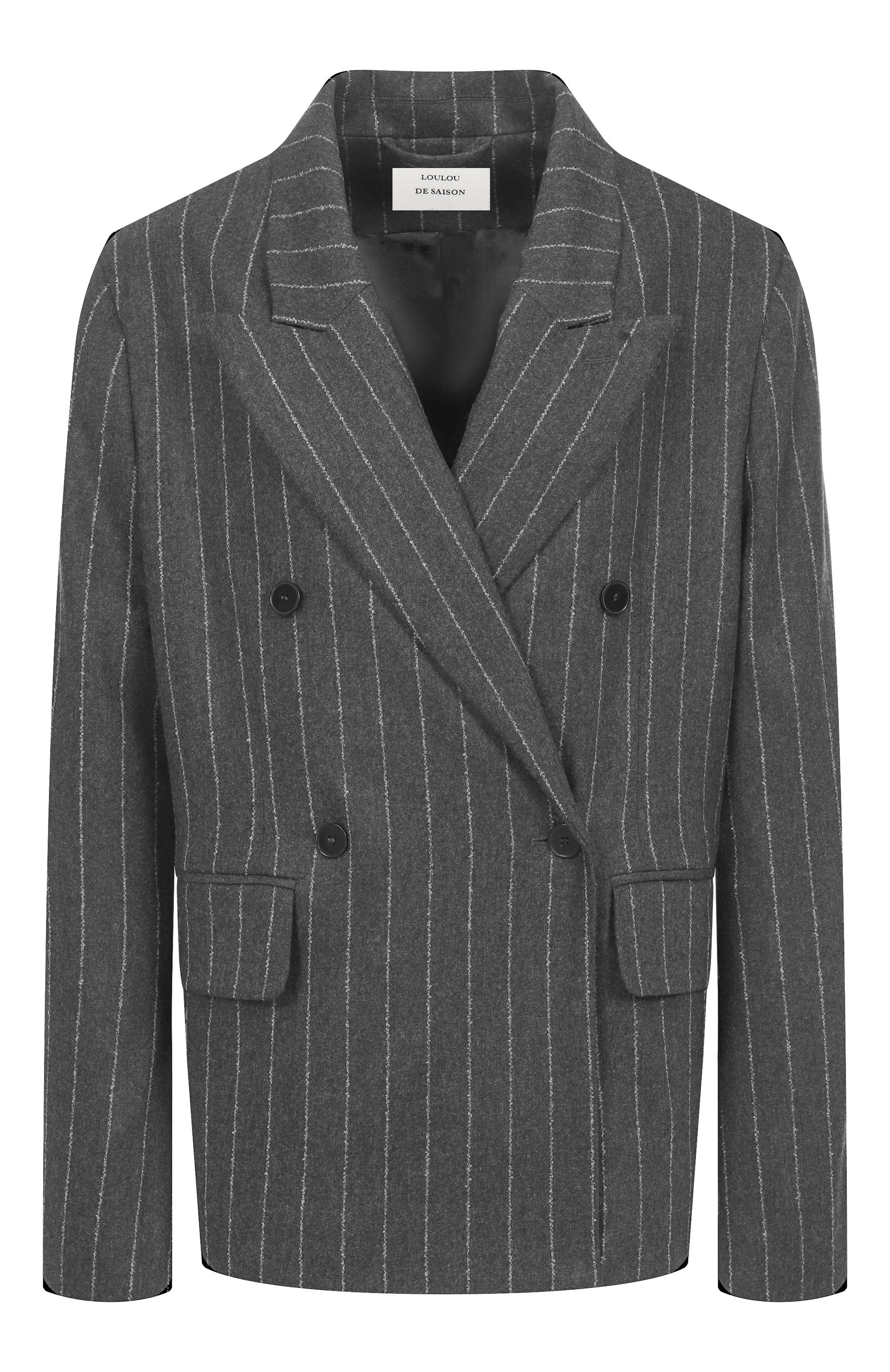 Жакет из шерсти и кашемира LOULOU DE SAISON серого цвета по цене 75700 руб., арт. KALEN, фото 1 Жакет из шерсти и кашемира LOULOU DE SAISON, арт. KALEN, фото 1
