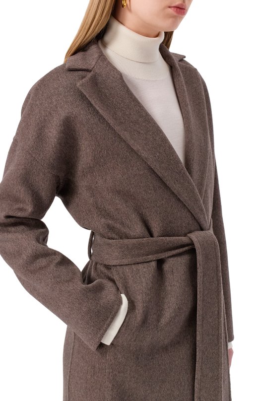 Кашемировое пальто Agnona TL1012E/D7036E Коричневый  TL1012E/D7036E Фото 5