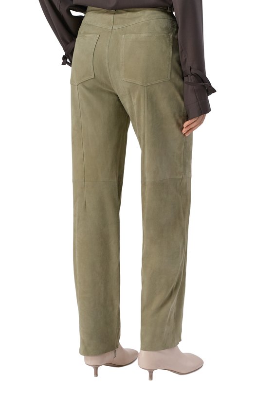 Замшевые брюки Erika Cavallini P6SW03 Хаки  P6SW03 Фото 4