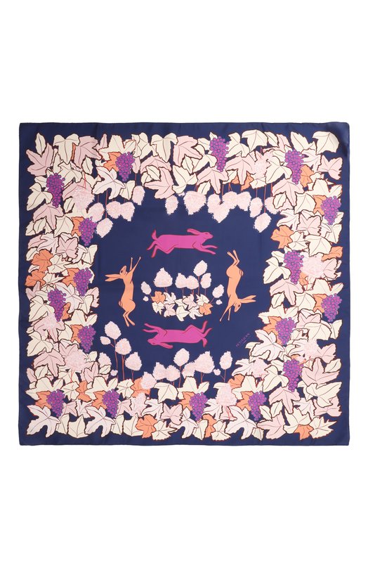 Шелковый платок Rue des Saules Petitjean Paris 7C27 Разноцветный  7C27 Фото 4