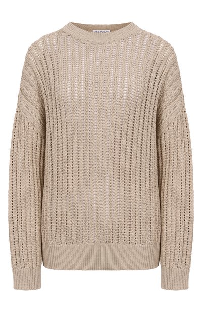 Женский хлопковый свитер BRUNELLO CUCINELLI, арт. MSB581800