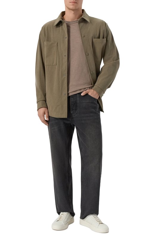 Хлопковая футболка BOSS Orange 50508243 Бежевый  50508243 Фото 2