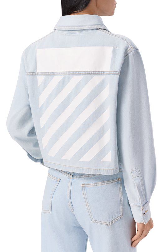 Джинсовая рубашка Off-White 0WYD013F25DEN002 Голубой  0WYD013F25DEN002 Фото 4