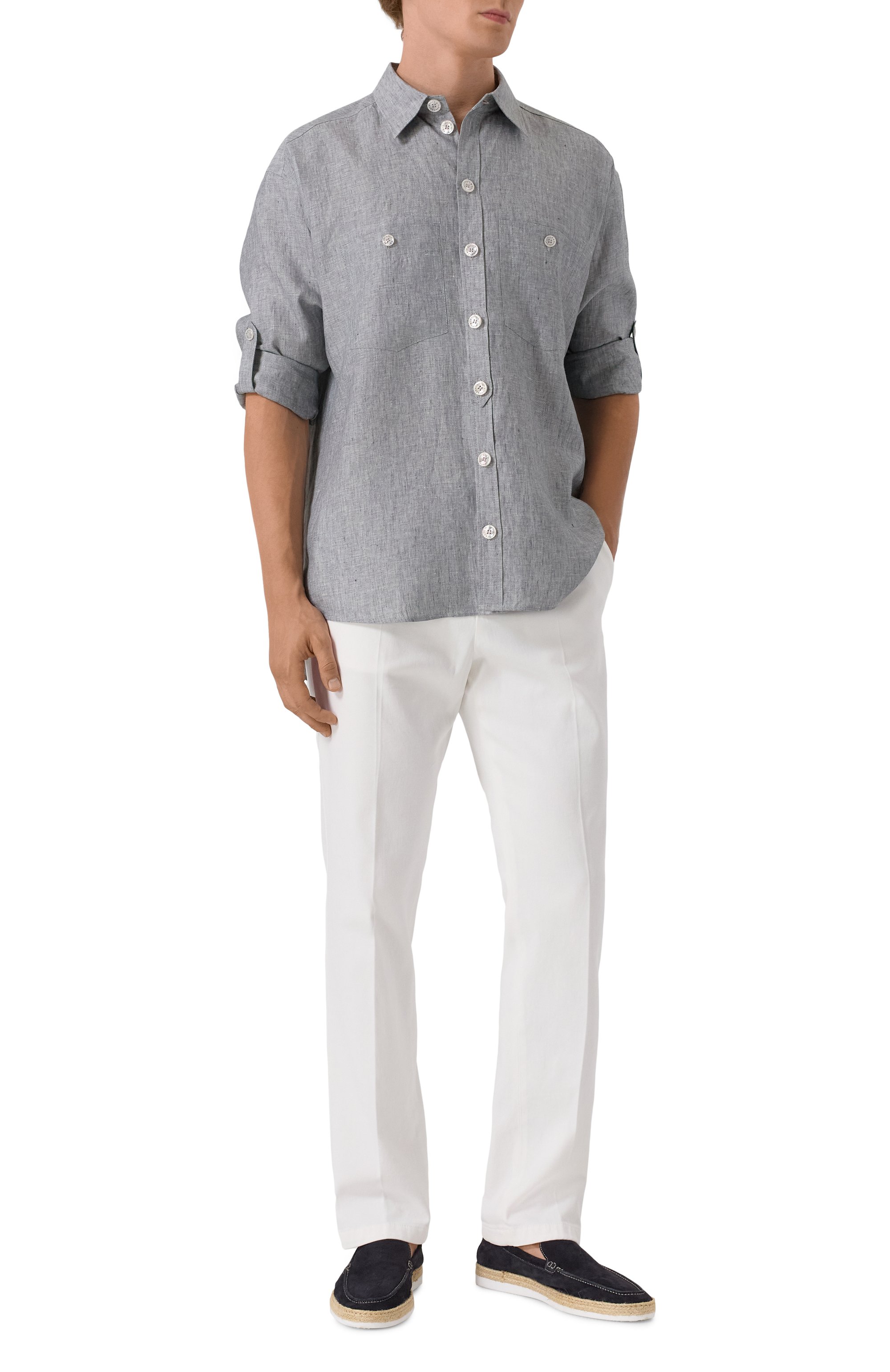 Льняная рубашка DOLCE & GABBANA, арт. G5NI3T/FU4MF, фото 2