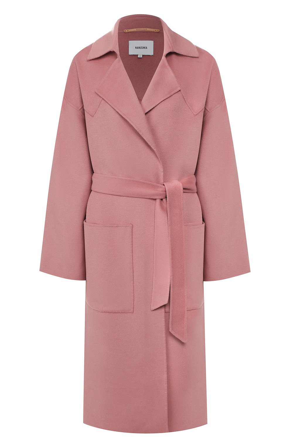 Пальто из смеси шерсти и шелка NANUSHKA, арт. ALAM0_DUSTY PINK_D0UBLE W00L, фото 1