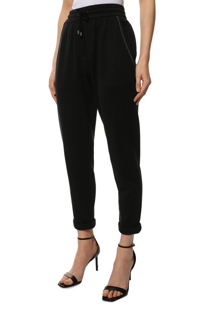 Брюки из хлопка и шелка BRUNELLO CUCINELLI, арт. 221MD828SB899, фото 3