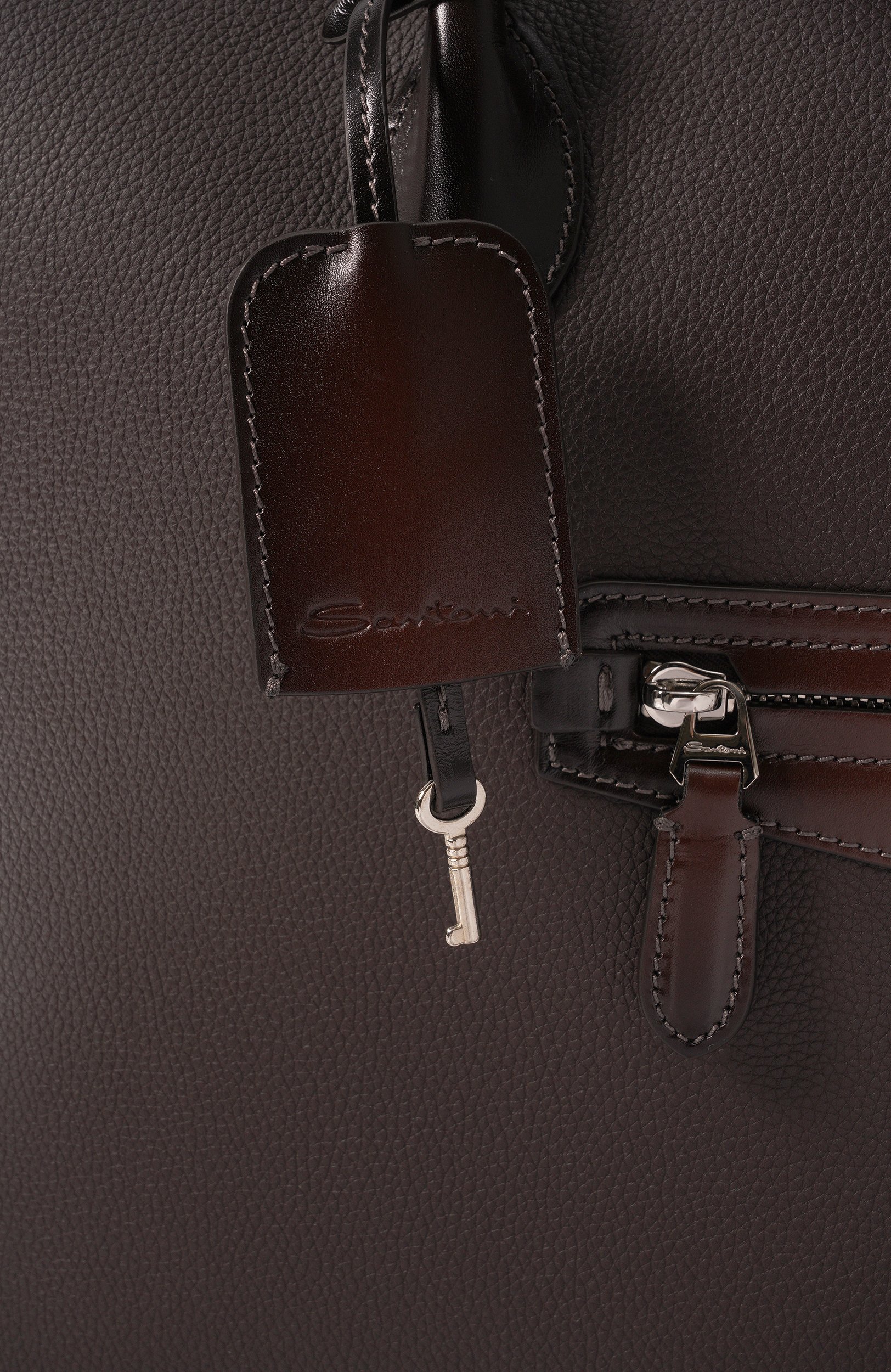 Портфель SANTONI коричневого цвета по цене 265500 руб., арт. UIBGA2868BS-ACSU, фото 5 Портфель SANTONI, арт. UIBGA2868BS-ACSU, фото 5