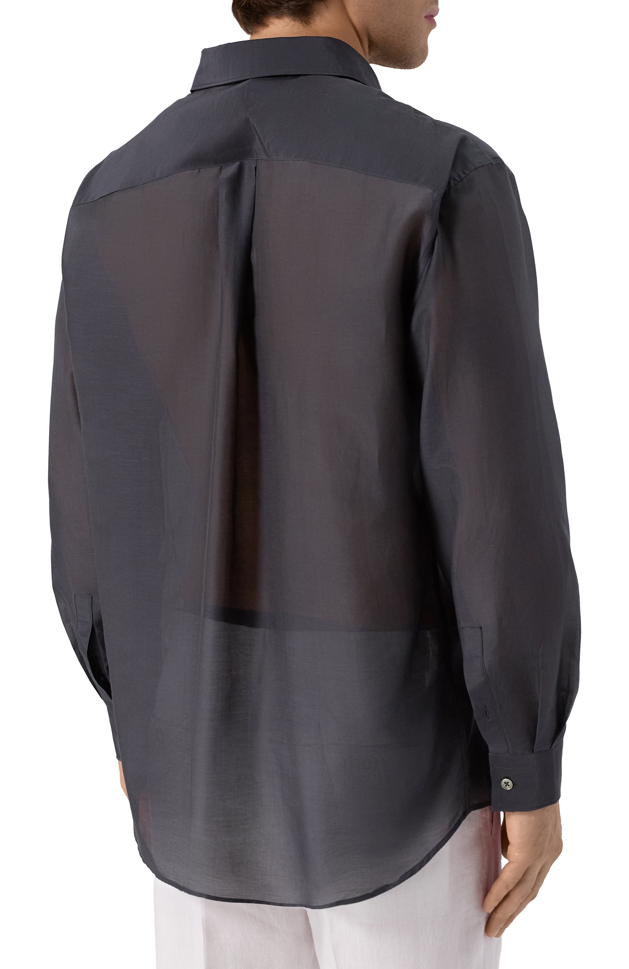 Рубашка из хлопка и шелка 12 STOREEZ, арт. 132300, фото 4