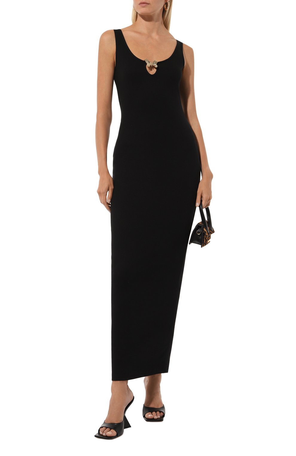 Хлопковое платье BLUMARINE черного цвета по цене 59950 руб., арт. P444A145R, фото 2 Хлопковое платье BLUMARINE, арт. P444A145R, фото 2