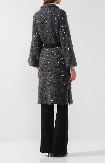 Вязаный кардиган с поясом и пайетками BRUNELLO CUCINELLI, арт. M3L343026, фото 4