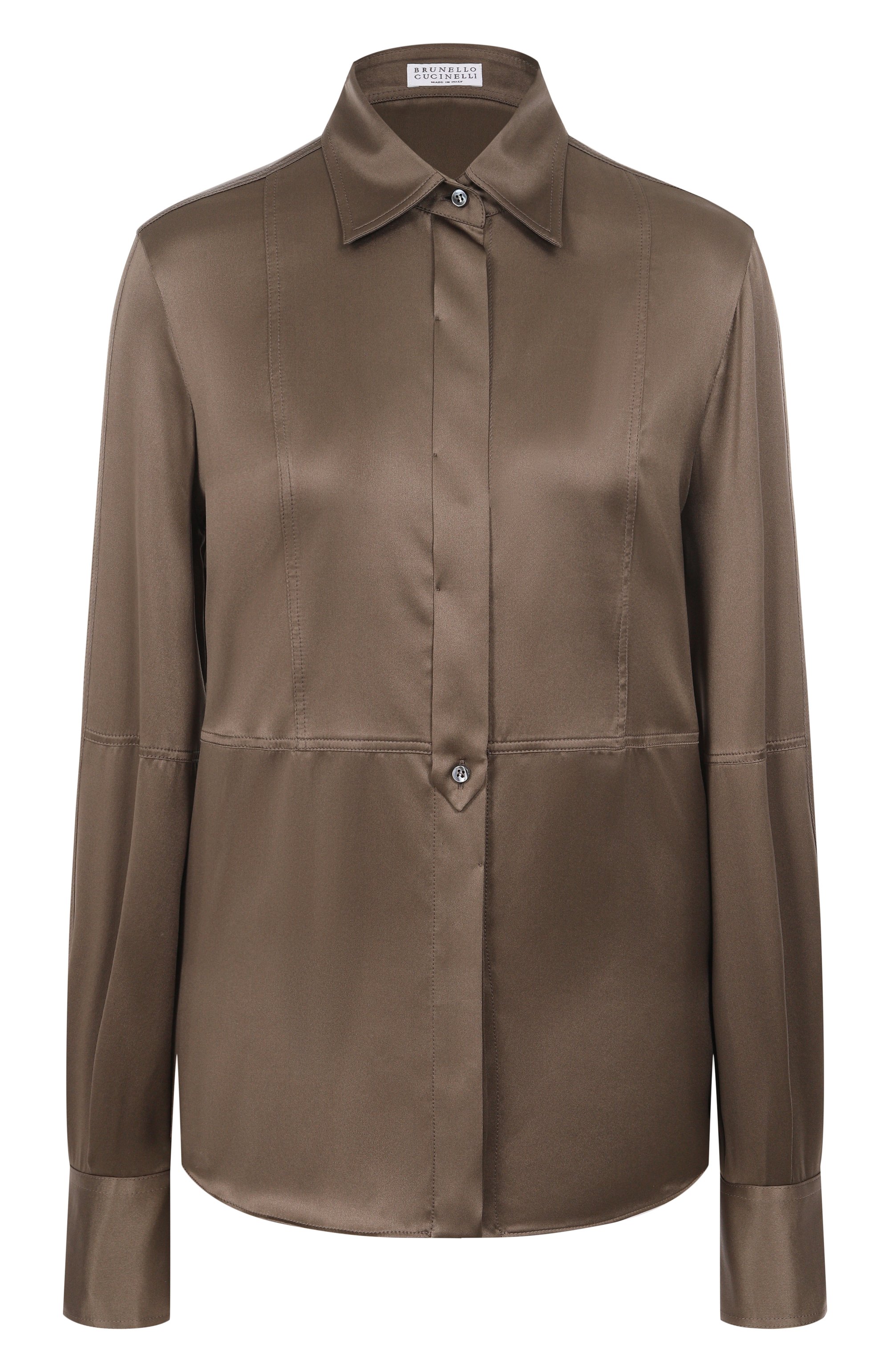 Атласная блузка BRUNELLO CUCINELLI, ар�т. MPC59NR516, фото 1