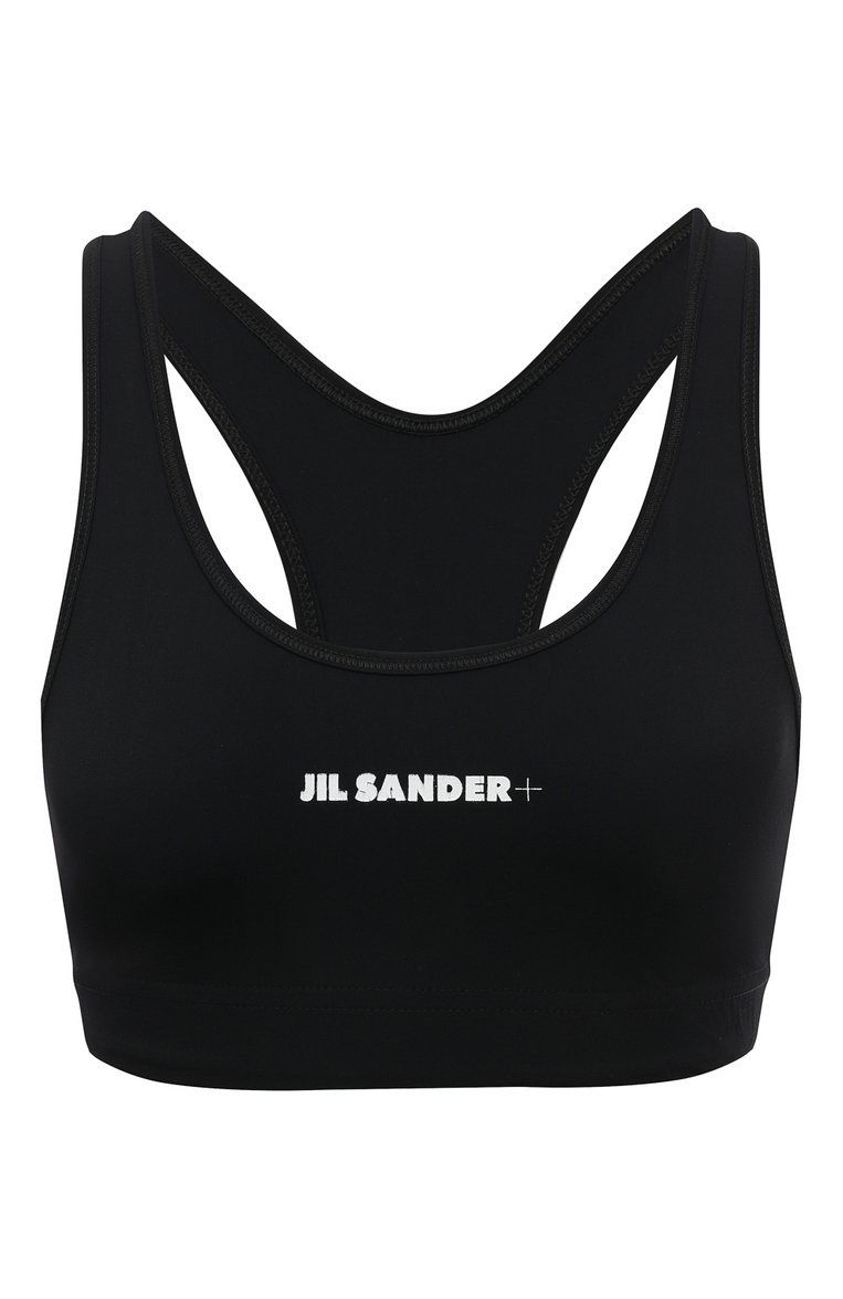 Женский топ JIL SANDER черного цвета, арт. J40NC0002/J20031 | Фото 1 (Материал внешний: Синтетический материал; Длина (для топов): Укороченные; Женское Кросс-КТ: Топ-спорт; Стили: Спорт-шик; Драгоценные камни: Проставлено; Материал сплава: Проставлено)