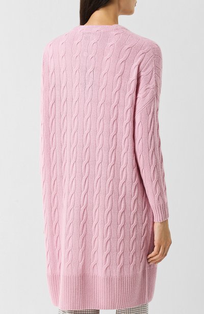 Однотонный кашемировый кардиган фактурной вязки RALPH LAUREN, арт. 290615165, фото 4