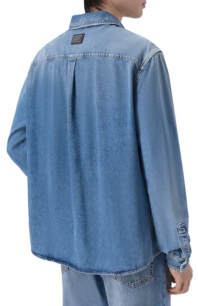 Джинсовая рубашка DOLCE & GABBANA синего цвета по цене 139500 руб., арт. G5MA1D/G80J2, фото 4 Джинсовая рубашка DOLCE & GABBANA, арт. G5MA1D/G80J2, фото 4