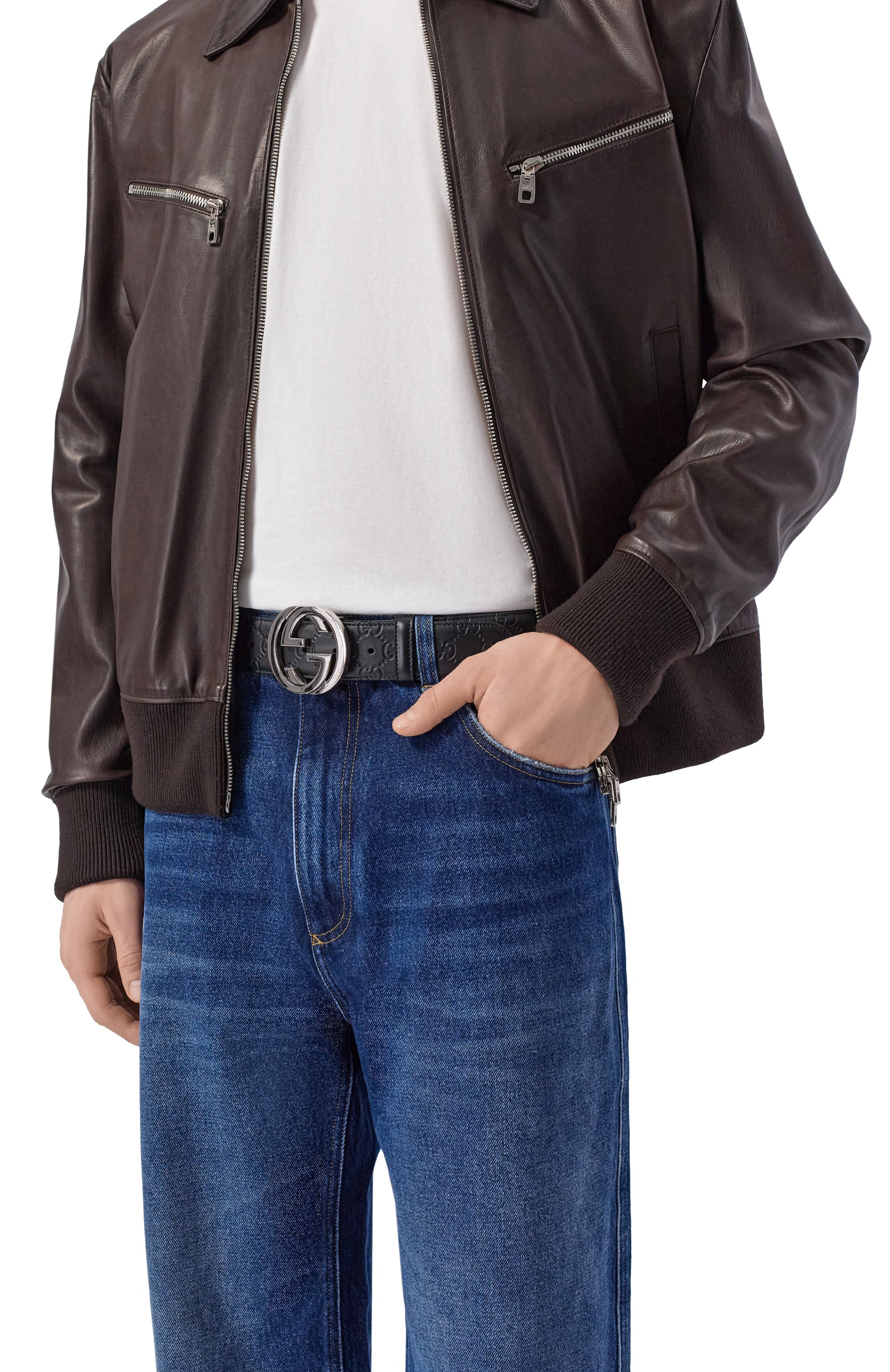 Кожаный ремень GUCCI, арт. 411924/CWC1N, фото 2