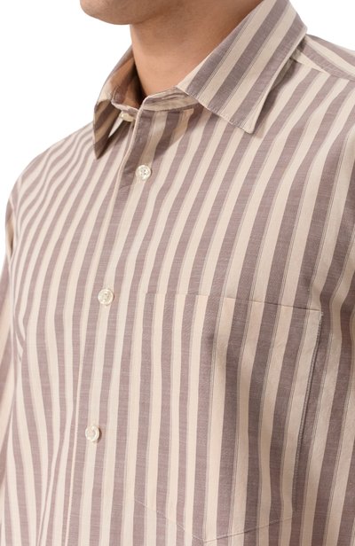 Хлопковая рубашка BOGNER бежевого цвета по цене 24900 руб., арт. 58791224, фото 5 Хлопковая рубашка BOGNER, арт. 58791224, фото 5