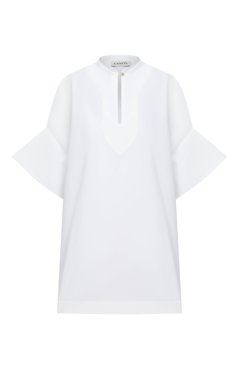 Хлопковый топ LANVIN белого цвета по цене 88850 руб., арт. RW-T0675U-4408-H20, фото 1 Хлопковый топ LANVIN, арт. RW-T0675U-4408-H20, фото 1