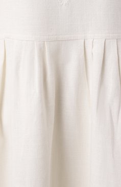 Женское хлопковое платье ISABEL MARANT ETOILE белого цвета, арт. 25PR00656FA/C1J12E | Фото 6 (Дра�гоценные камни: Проставлено; Рукава: Длинные; Материал сплава: Проставлено; Длина Ж (юбки, платья, шорты): Миди; Женское Кросс-КТ: Платье-одежда; Случай: Повседневный; Стили: Романтичный; Материал внешний: Хлопок)