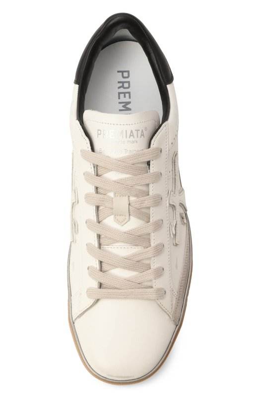 Кожаные кеды Steven Premiata STEVEN/VAR 6977 Белый  STEVEN/VAR 6977 Фото 6