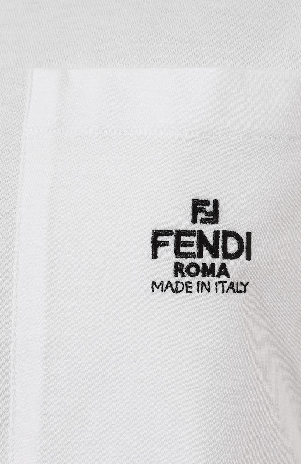 Хлопковая футболка FENDI белого цвета по цене 69950 руб., арт. FS9619 ANQS, фото 5 Хлопковая футболка FENDI, арт. FS9619 ANQS, фото 5