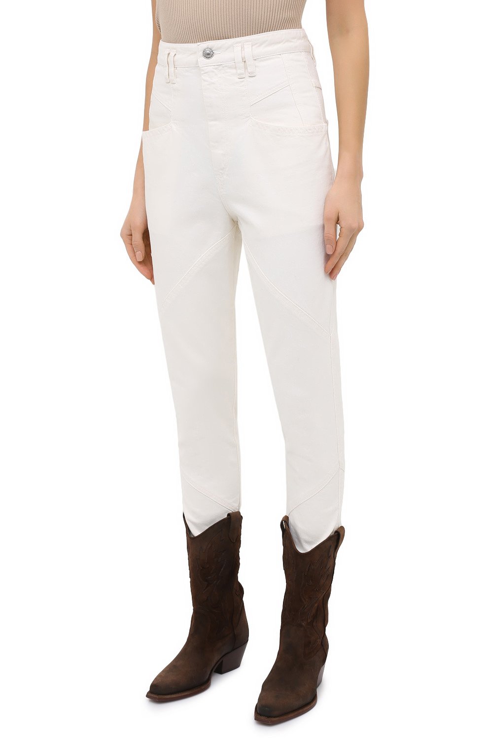 Джинсы ISABEL MARANT белого цвета по цене 49950 руб., арт. PA1759-20H029I/NADEL0ISA, фото 3 Джинсы ISABEL MARANT, арт. PA1759-20H029I/NADEL0ISA, фото 3
