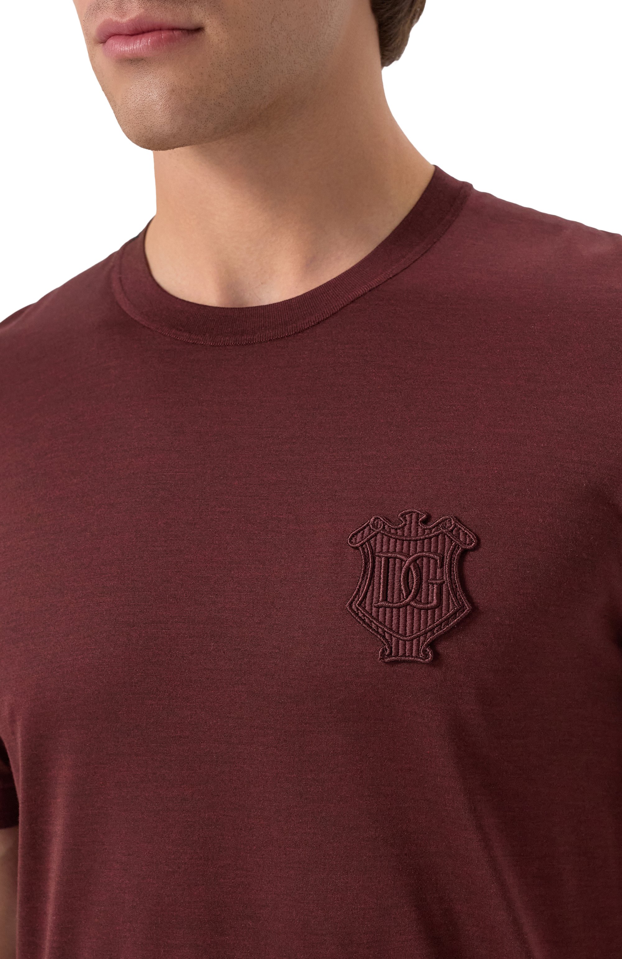 Шелковая футболка DOLCE & GABBANA, арт. G8SA9Z/FU75F, фото 5